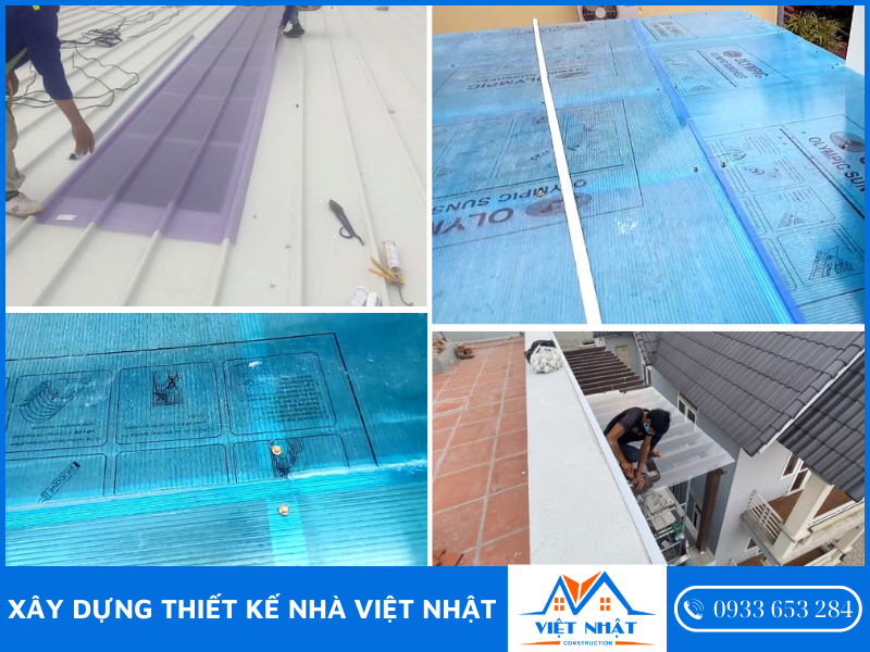 Báo giá thi công tấm lợp lấy sáng polycarbonate