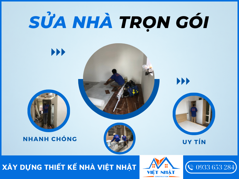 Việt Nhật cung cấp dịch vụ sửa nhà trọn gói uy tín, giá tốt TPHCM